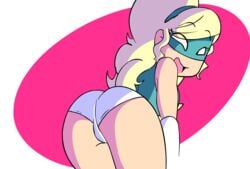 animated ass ass_shake powertrip simple_background smash_girl spazkid superheroine tagme