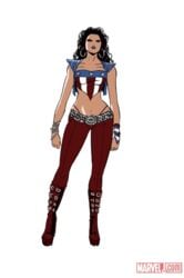 1girls america_chavez animated black_hair dark-skinned_female dark_skin earrings female female_only hoop_earrings latina marvel marvel_comics marvel_now miss_america miss_america_chavez solo thong whale_tail young_avengers