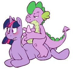 friendship_is_magic my_little_pony smooth_skin sockbunny spike_(mlp) twilight_sparkle_(mlp)