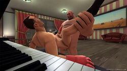 2boys 3d canon_couple cute gay giddy happy happy_sex heavy_(team_fortress_2) heavy_weapons_guy human human_male human_only love lovers loving_couple male male_only medic medic_(team_fortress_2) piano romantic romantic_couple source_filmmaker team_fortress_2 wholesome yaoi