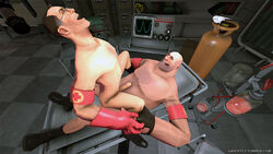 2boys 3d archimedes archimedes_(team_fortress_2) canon_couple cute gay giddy happy happy_sex heavy_(team_fortress_2) heavy_weapons_guy human human_male human_only love lovers loving_couple male male_only medic medic_(team_fortress_2) romantic romantic_couple sex source_filmmaker team_fortress_2 wholesome yaoi