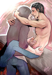 2boys alex_mercer assassin's_creed_(series) desmond_miles gay handjob human male male_only multiple_males penis prototype prototype_(game) tagme ubisoft yaoi