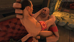 2boys 3d canon_couple cute gay giddy happy happy_sex heavy_(team_fortress_2) heavy_weapons_guy human human_male human_only love lovers loving_couple male male_only medic medic_(team_fortress_2) romantic romantic_couple sex source_filmmaker team_fortress_2 wholesome yaoi