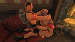 2boys 3d canon_couple cute gay giddy happy happy_sex heavy_(team_fortress_2) heavy_weapons_guy human human_male human_only love lovers loving_couple male male_only medic medic_(team_fortress_2) romantic romantic_couple sex source_filmmaker team_fortress_2 wholesome yaoi