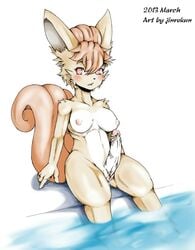 1futa anthro blush breasts erection fur furry furry_tail futa_only futanari intersex intersex_only jinroku multiple_tails nipples nude penis pokemon pokemon_(species) precum pussy_juice sitting solo tagme tail tan_fur vulpix water white_fur