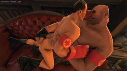 2boys 3d canon_couple cute gay giddy happy happy_sex heavy_(team_fortress_2) heavy_weapons_guy human human_male human_only love lovers loving_couple male male_only medic medic_(team_fortress_2) romantic romantic_couple sex source_filmmaker team_fortress_2 wholesome yaoi