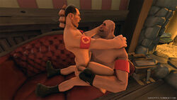 2boys 3d canon_couple cute gay giddy happy happy_sex heavy_(team_fortress_2) heavy_weapons_guy human human_male human_only love lovers loving_couple male male_only medic medic_(team_fortress_2) romantic romantic_couple sex source_filmmaker team_fortress_2 wholesome yaoi