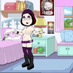 belt boots choker family_guy female frost969 functionally_nude goth lenore_the_cute_little_dead_girl meg_griffin necklace tagme thighhighs