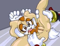 anthro anus color cream_the_rabbit female fur furry gloves hedgehog interspecies male nude opius rabbit shadow_the_hedgehog sonic_(series) straight tagme vulva