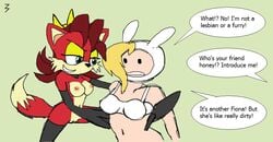 3pac adventure_time crossover fiona_fox fionna_the_human_girl sonic_(series)