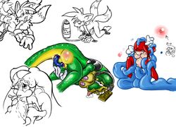 cautioncat cream_the_rabbit female knuckles_the_echidna male opius rule_63 sonic_(series) tails vector_the_crocodile