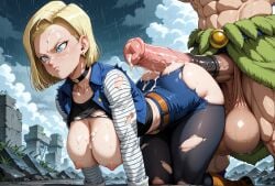 1girls abs ai_generated android android_18 arena battlefield big_ass big_balls big_breasts big_butt big_penis blonde_hair blue_eyes boots breasts_out broly broly_(dragon_ball_super) buttjob cleavage clothed clothed_female clouds creamhorseai cum cum_drip cum_on_body cum_on_breasts cum_on_face curvy curvy_female curvy_figure denim_shorts doggy_style dragon_ball dragon_ball_super dragon_ball_z equine_penis female fit fit_female from_behind from_behind_position frown grinding_on_penis high_resolution highres horse_penis horsecock horsecock_on_humanoid huge_ass huge_balls huge_breasts huge_cock hyper_balls imminent_penetration imminent_sex light-skinned_female light_skin long_sleeves male male/female male_on_female muscular_female narrow_waist open_clothes outside outside_sex pantyhose rain raining rubble ruins short_hair shorts stockings sun testicles torn_clothes torn_clothing torn_pantyhose voluptuous voluptuous_female wet_clothes wide_hips