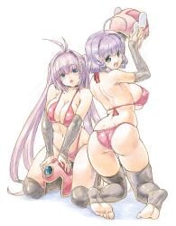 2girls big_ass big_breasts bikini breasts dragon_quest dragon_quest_iii female kiyama_satoshi large_breasts looking_at_viewer soldier_(dq3) tagme
