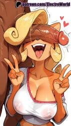 1boy 1girls 2025 after_fellatio ai_generated artist_name blonde_hair breasts breasts breasts bust chest cleavage cock coco_bandicoot covered_nipples crash_(series) cum dark_skin dick double_v double_w electroworld erection female heart hi_res high_quality high_resolution highres huge_cock interracial large_penis large_testicles off_shoulder patreon patreon_username penis penis_awe penis_on_face precum solo_focus stable_diffusion straight testicles tongue tongue_out trembling twitching_penis uncensored v v_over_eye veiny_penis w watermark