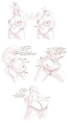 1boy 1boy1girl 1girls 2d 2d_(artwork) beanystalk big_belly big_breasts black_and_white bleedingstalker breasts digested digested_prey digestion female female_pred game_freak huge_belly jessie_(pokemon) larger_female line_art long_hair male male_prey nintendo penis pokemon satoshi_(pokemon) sequence simple_background size_difference smaller_male swallowed_whole swallowing swallowing_bulge text unwilling_prey vore vore_belly willing_pred