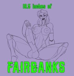 1futa breasts cyborg erection fairbanks_(vtuber) futanari hammertheshark huge_cock humanoid humanoid_penis hyper_penis indie_virtual_youtuber indie_vtuber intersex large_breasts long_penis long_tongue segmented_body segmented_penis solo tagme