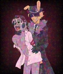 2boys bunny_ears chance_(forsaken) choking clothed_sex consensual doublefedora dream_game fedora forsaken_(roblox) from_behind gay grey_body heart_symbol i_hate_myself ilikepizza71 mafioso_(dream_game) male restrained roblox roblox_game robloxian rough_sex self_upload standing stupid_fucking_slut tagme tied_arms yellow_body