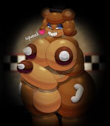 2024 absurd_res animate_inanimate anthro areola balls bear bedroom_eyes big_balls big_breasts big_penis biped black_clothing black_hat black_headwear black_top_hat blue_eyelids blue_eyes breasts brown_body circumcised clothing creases english_text erection five_nights_at_freddy's freckled_face freckles freddy_(fnaf) fredina's_nightclub frenni_(cryptiacurves) futanari fyeuwuw genitals gynomorph half-closed_eyes handle handles_on_hips handles_on_thighs hat headgear headwear heart_symbol hi_res huge_balls huge_breasts huge_cock huge_thighs inflatable intersex light lighting living_inflatable looking_aside mammal motion_lines narrowed_eyes nipples penis permagrin permanent_smile pool_toy pseudo_ears pseudo_hair scottgames seductive shaded smile solo squeaking text thick_thighs top_hat valve_nipple valve_penis vignette