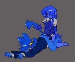 1boy 1futa algebralien battle_for_bfb battle_for_bfdi battle_for_dream_island bfb bfdi blue_body blue_hair blue_skin colored convenient_censoring crying dubious_consent four_(bfb) futa_on_male gijinka gray_background happy_smile jacknjellify last_incision male object_show object_show_community object_shows one_(bfdi) osc prosthetic_arm scar scars scars_on_thighs simple_background tagme tail_grab the_power_of_two tpot x_finds_out_his_value xfohv