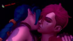 2girls 3d animated arcane arcane_jinx arcane_vi blue_hair closed_eyes clothed female female/female female_only groping_ass hand_on_breast incest infected_heart jinx_(league_of_legends) kissing league_of_legends lesbian_kiss long_hair making_out multiple_girls passionate piercing pink_hair romantic short_hair siblings sisters sitting sitting_on_lap sound tagme tattoo touching_ass vi video yuri