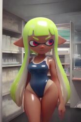 1girls 2025 ai_generated bikini blender civitai d3rmal elf_ears female inkling inkling_girl long_hair looking_around product red_eyes shop splatoon splatoon_(series) splatoon_2 splatoon_3 tagme video walking window yellow_hair