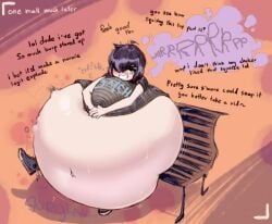 1boy belly_expansion big_belly bloated bloated_belly burp burping huge_belly inflation_fetish male pbysteria