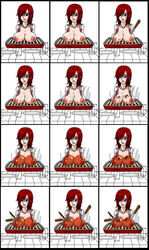 burning comic cutting gore grill guro jim_sugomi kairi kingdom_hearts knife long_hair red_hair stabbed