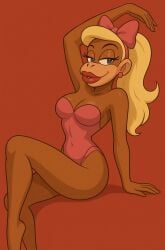 1girls ai_generated candy_kong donkey_kong_(series) female kong monkey nintendo rareware sexy sexy_body sexy_pose