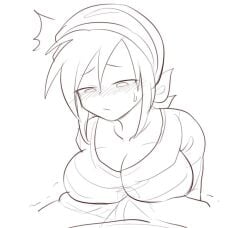 1girls breasts clothing female flipline_studios headband huge_breasts nude nude_female papa_louie robby_(papa_louie) rule_63 simple_background sketch solo_female video_game video_game_character video_game_franchise video_games yoli