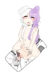 animal_ears artist_request bicolor_hair blush bodypillow bungo_stray_dogs bungou_stray_dogs bunny cum gay implied_yaoi kemonomimi_mode long_hair male male_masturbation male_only masturbation moaning multicolored_hair nikolai_gogol nude nude_male penis rabbit_ears siglai sigma_(bungo_stray_dogs) simple_background split-color_hair tagme two-tone_hair white_background