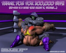 2boys 3d animated artist_request facesitting gay he_man holding_ass luckystallion male male_only masters_of_the_universe multiple_boys multiple_males skeletor spank_marks spanking tagme yaoi