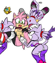 4girls amy_rose blaze_the_cat female fisting majike marthedog multiple_girls sega sonic_(series) yuri