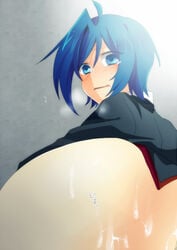 1boy aichi_sendo anal ass blue_eyes blue_hair blush cardfight!!_vanguard cropped cum gay male male_only sex tagme trap yaoi