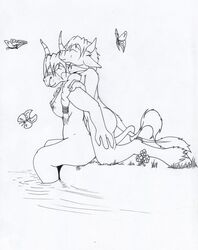 ambiguous_gender aurelistrasz bovine breasts butterfly drawn female flowers tagme tauren world_of_warcraft