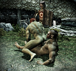 3d borkul_the_beast gay male male/male male_only orc orc_male skyrim tagme the_elder_scrolls yaoi