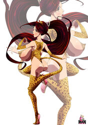 brown_hair cheetah_print ecchiman fatal_fury female female_only human hyper hyper_breasts king_of_fighters mai_shiranui ponytail solo tail