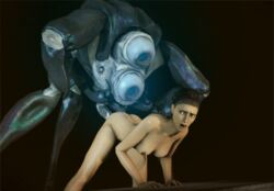 1girls 3d 3d_(artwork) 4:3 alien alien/human all_fours alyx_vance animated ass_up big_dom_small_sub combine combine_hunter doggy_style duo female from_behind fugtrup half-life half-life_2 human humanoid hunter larger_male machine monster naked naked_female nude nude_female penis questionable_consent robot sex source_filmmaker straight synth valve