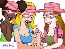 1boy 3girls b-intend frida_waterfall futurama handjob tagme trixie