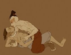 2boys avatar_the_last_airbender burn_scar clothing dark-skinned_male dark_skin gay human kissing klar male male_only multiple_boys multiple_males nickelodeon sokka tagme yaoi zuko