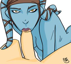 1boy 1girls aayla_secura fap3 fellatio female interspecies jedi male penis star_wars tagme twi'lek