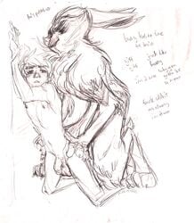 bunnymund easter_bunny_(rise_of_the_guardians) flaccid gay human jack_frost male male_only monochrome nude penis rise_of_the_guardians sketch tagme therabbitd