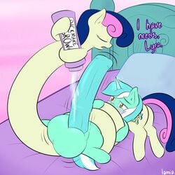 bonbon_(mlp) friendship_is_magic krystil lamiaaaa lyra_heartstrings_(mlp) my_little_pony smooth_skin what