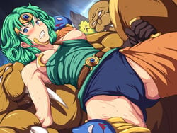 1girls blush clothing dragon_quest dragon_quest_iv female healslime heroine heroine_(dq4) maku_(l-u) makura_no_doushi medium_breasts monster panties slime slime_(dragon_quest) tagme