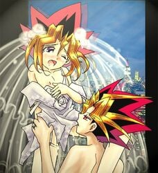 crossdressing gay human male male_only multiple_boys tagme yami_yugi yaoi yu-gi-oh! yugi_muto