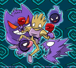 2004 2006 annie-mae gastly gengar haunter hitmonchan nintendo pokemon pokemon_(species)