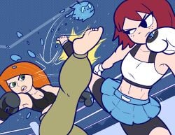 boxing boxing_gloves boxing_match boxing_ring disney disney_channel female female_focus female_only human kicking kim_pine kim_possible kimberly_ann_possible netflix netto-painter scott_pilgrim scott_pilgrim_takes_off