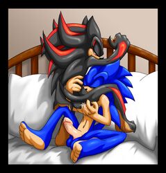 fingering furry hedgehog icandy madamsyren male multiple_males no_humans shadow_the_hedgehog sonic_(series) sonic_the_hedgehog yaoi