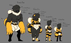 antennae bee_humanoid bulge bulge_through_clothing bumble_bee_(glewd) glewd queen_bee_(glewd) stingless_bee_(glewd) tagme thick thick_ass thick_thighs thighs worker_bee_(glewd)