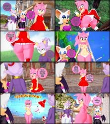 3d 3d_model amy_rose anthro ass blaze_the_cat breasts embarrassed embarrassed_nude_female enf english_text furry mobian mobian_(species) mobian_bat no_panties peterjobless62 pussy rouge_the_bat sega sonic_(series) sonic_adventure_2 sonic_the_hedgehog_(series) tagme wedgie