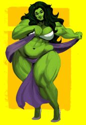 1girls 2022 bbw belly_dancer big_breasts bra chubby chubby_female curvy female female_only green-skinned_female green_body green_hair green_skin high_heels hulk_(series) large_breasts legs long_hair marvel marvel_comics muscular_female panties redblacktac she-hulk solo thick_legs thick_thighs thighs thunder_thighs underwear voluptuous voluptuous_female wide_hips